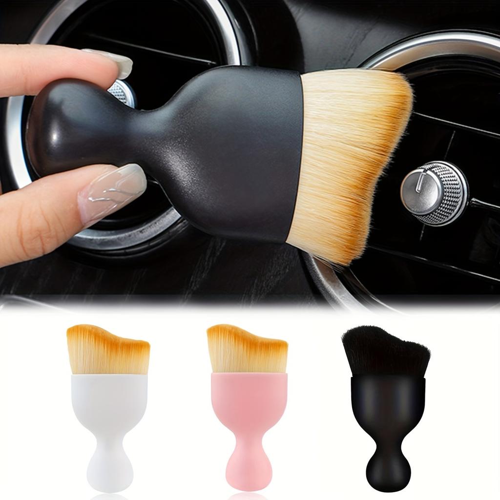 1pc Car Interior Cleaning Brush, Compact Soft Bristle Brush, Car Seat Center Console Gap Interior Dust Removal Artifact, Car Interior Air Conditioner