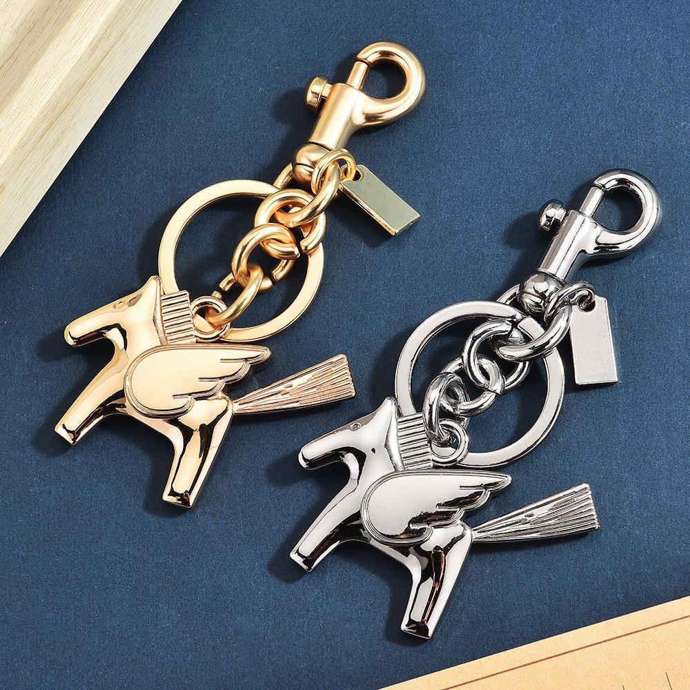 Unicorn Keychain Metal Pendant With Stylish 3d Design For Daily Use And Gift