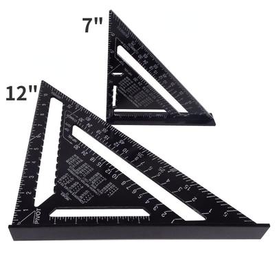7'' /12'' Aluminiumlegierung Dreiecklineal Messschieber Winkelmesser Gehrung Schreiner Anreißer Sägeführung Präzisionsmesswerkzeug
