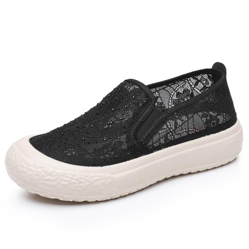 Women's Breathable Lace Mesh Slip-On Fisherman Shoes - Spring & Summer Trend