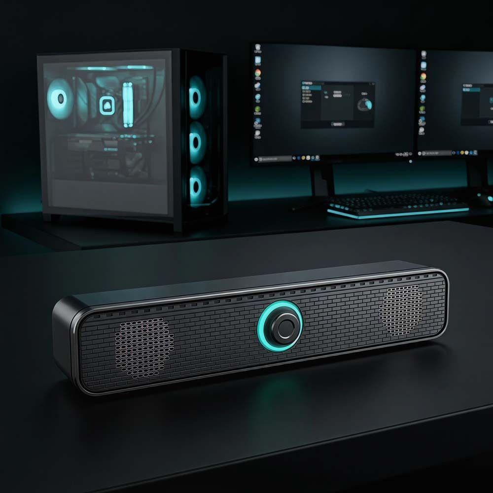 Home Theater Soundbar Speaker USB Powered Wired Soundbar Surround Sound PC Soundbar Gaming