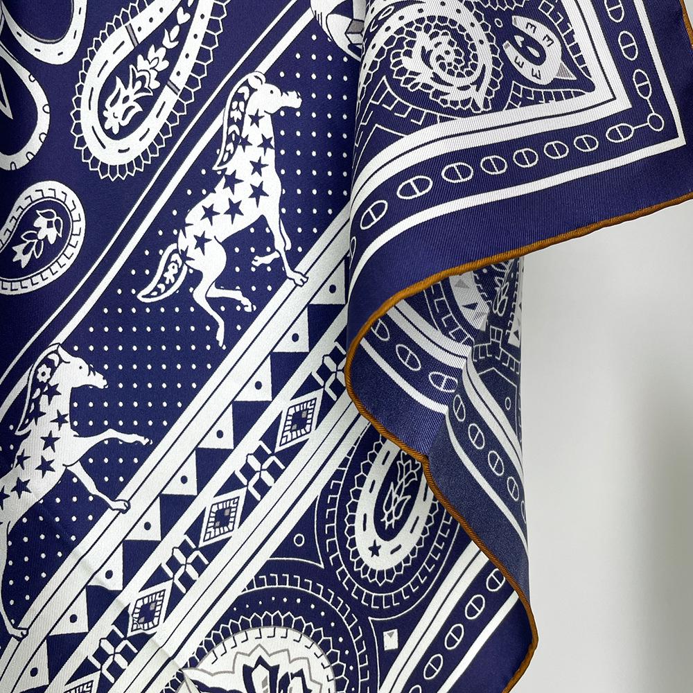 Autumn 90 Twill Silk 14 Momme Mulberry Silk Square Scarf Shawl - Live Simple Collection