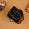 Johnature Retro Embossed Bucket Bag Large Capacity Handmade Women's Bag Versatile Shoulder Crossbody Bags