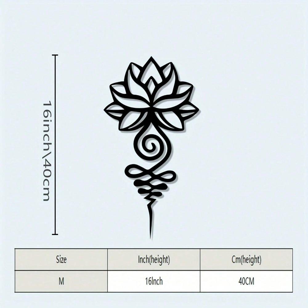 Металлическая настенная скульптура Лотос Дзен Йога Декор Духовное Домашнее Искусство Подарок разноцветный