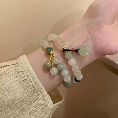 Tradiční lotosový přívěsek náramek: Šperky pro ženy v novém čínském stylu, jedinečné a svěží