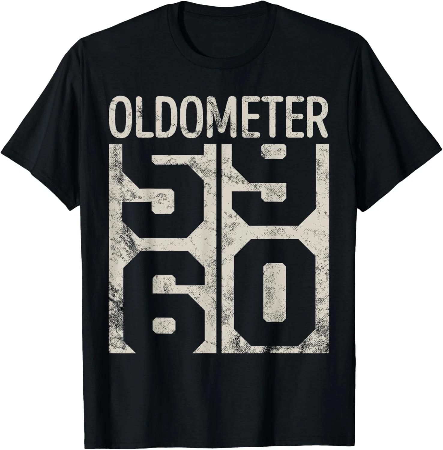 Funny 60 Years Old Oldometer Vintage 60th Birthday Odometer Gift Unisex T-Shirt 2XL