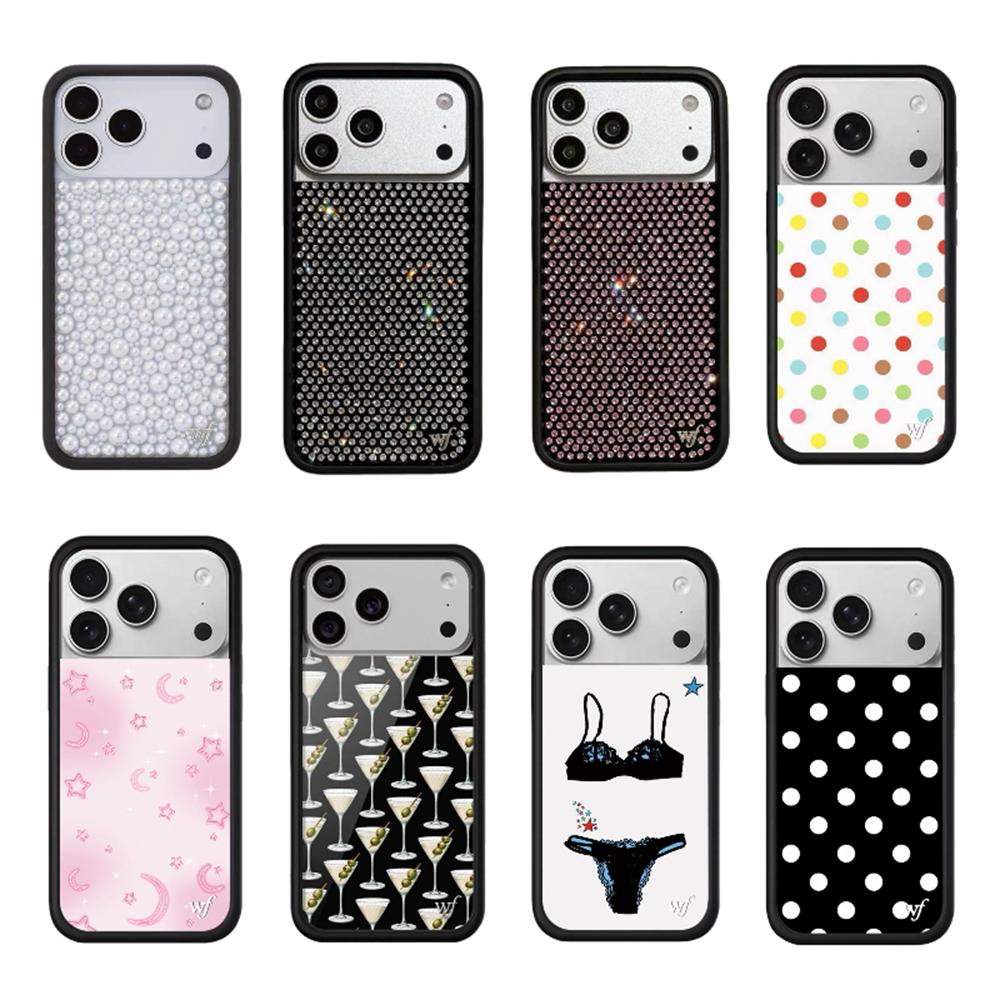 New Wildflower Diamond Pearl Phone Case for iPhone 17 Pro Max 16 Plus 17 Air 12 13 14 15 16 Cover 3D WF Cartoon Polka Dots Cover