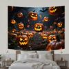 Design Jack-o'-lanterns Halloweenská párty pozadí Polyester pro fotokoutek, Párty akce, Sváteční oslava, Nástěnná dekorace