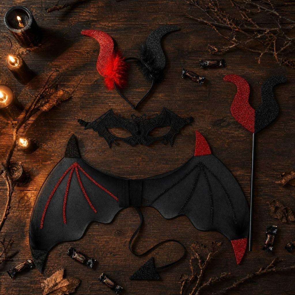 Halloween Devil Headband with for Kids and Adults - 2 Colors - Party Costume Accessory