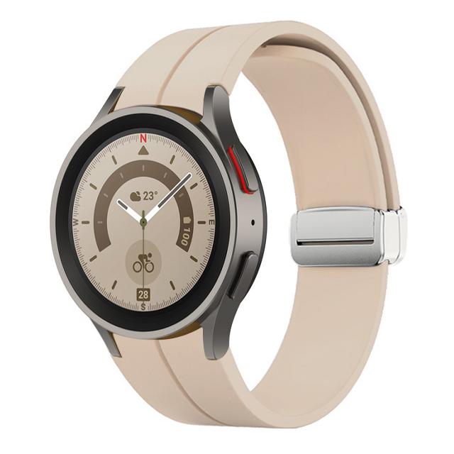 Band for Samsung Watch 7/4/5/6/5 Pro/classic/FE 44mm 40mm Magnetic Silicone Sport No Gaps Bracelet Correa Galaxy Watch 7 Strap