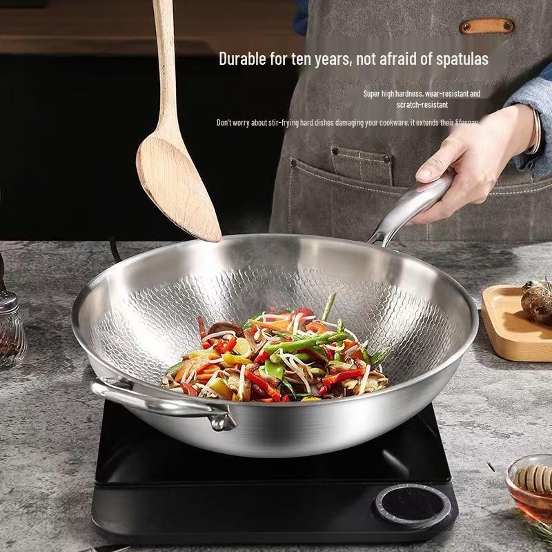 Zhi Shi Titan Antihaft-Wok mit gehämmertem Muster