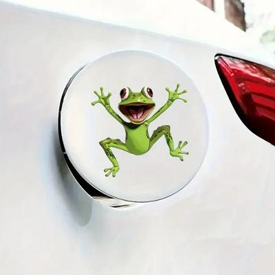 1 Stück Grüner Frosch Sprung Lustiger Autoaufkleber Für Laptop, Wasserflasche, Telefon, Auto LKW, Van, Motorrad, Fahrzeuglack Fenster