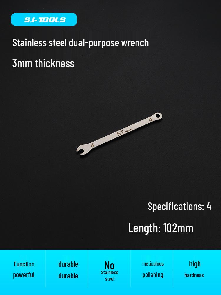 Shangjiang Reversible Ultra-Thin Stainless Steel Open-End Wrench for Auto Repair
