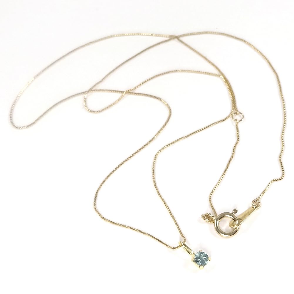 and My Jewelry 18K Alexandrite Pendant Necklace with 10K Yellow Gold Chain [Your Box] (Color-Changing, Approx. 2.7mm) (3018)