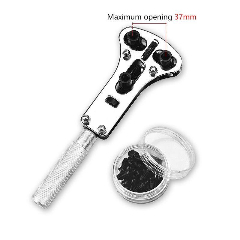 3 gheare ceas carcase deschizător reglabil șurub spate Remover cheie reparare instrument Kit piesă întreținere capac inferior spate înlocui baterie
