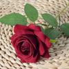 Single Velvet Strand Rose Simulation Flower Table Decor And Special Occasions