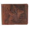 Wallet - AKZENT - Horizontal Format - Genuine Leather - Brown - 6 Slots
