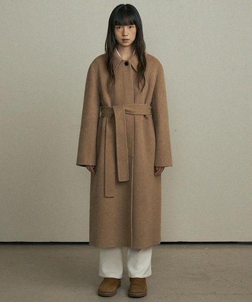 Lingseoul Fox Single Handmade Coat-Camel