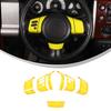 ABS Matte Black Steering Wheel Cover Button Decoration Stickers Trim For  3ehg FJ Cruiser 2007-2021 Accessories GEJ5