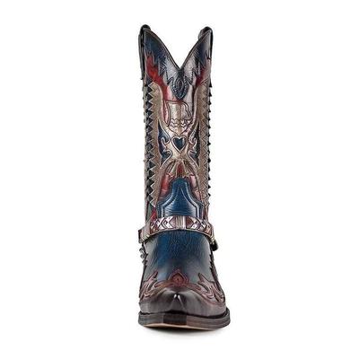 Men'S Knight Point Embroidered Medium Tube Versatile Men'S Boots 38 To 48