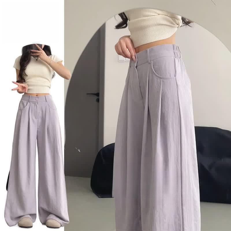 Women's 2026 American-Style Pink Wide-Leg Slimming Casual Pants