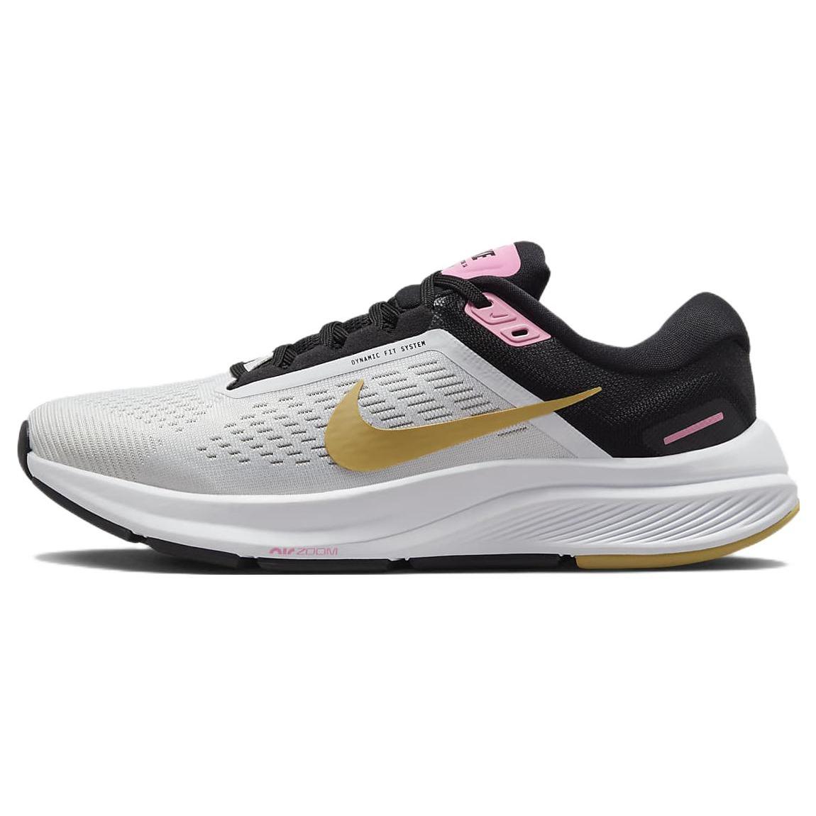

Новые женские кроссовки Nike Air Zoom Structure 24 Белый Черный Пшеничный Золотой DA8570-106 35.5