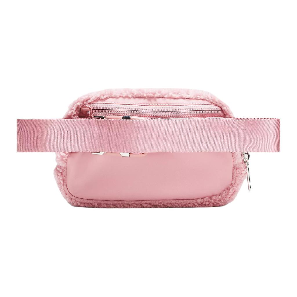 Lululemon Everywhere 1L Logo Zip Crossbody Waist Bag Women Bags Pink Silver LU9CAIS-068006