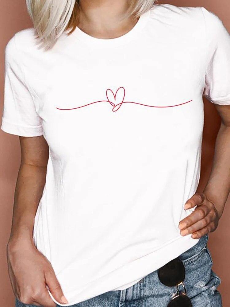 Women T Shirts Cartoon Bee Floral Queen Fashion Print Female Graphic T Top Female 90S Clothing Short Sleeve Shirt Tee T-Shirt