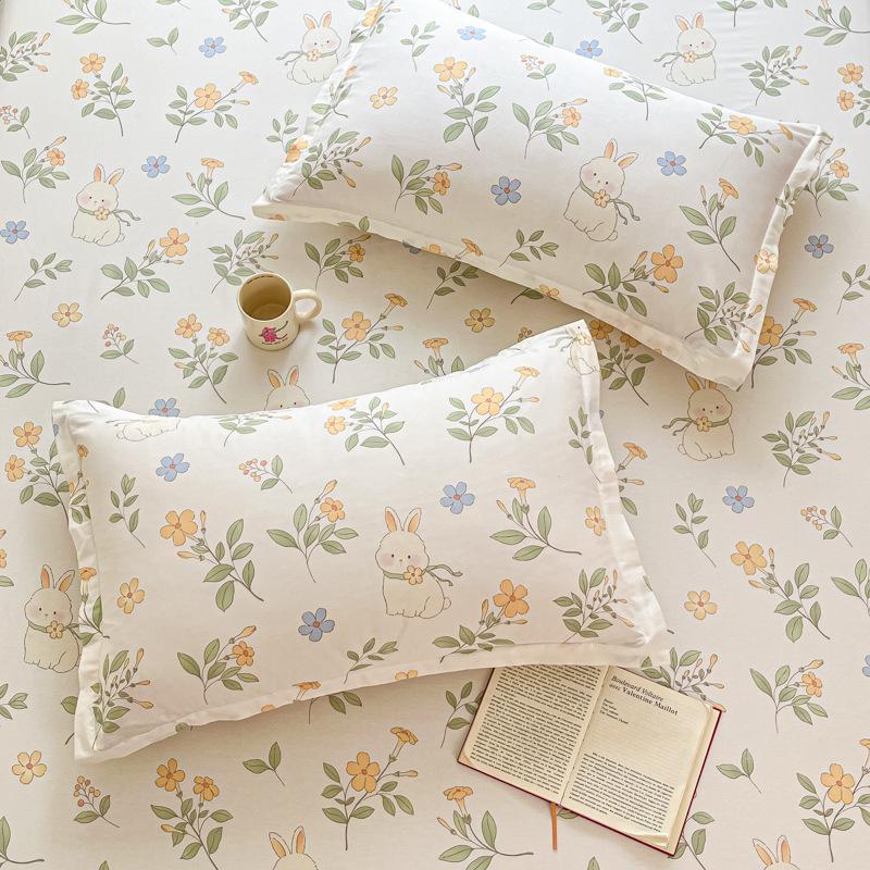 Cotton Pillowcases: Pure Cotton, Simple Style for Home, Dorms, Single & Double Rooms (Single/Pair)