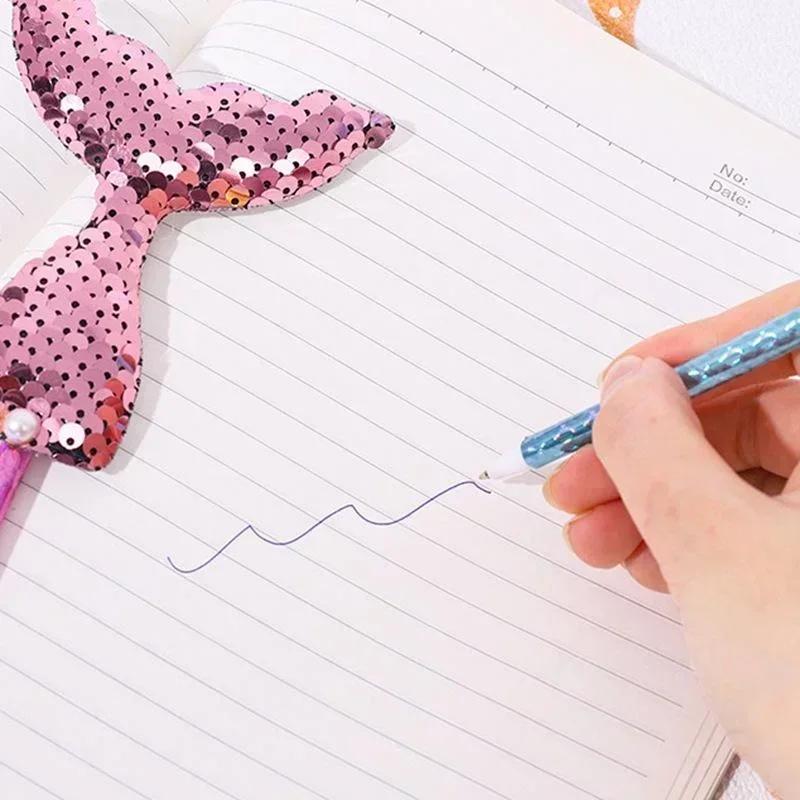 Kreatív Sellő Golyóstoll Sétáló Golyóstollak Hercegnő Írószer Aranyos Aláírás Iskolás Diák Kawaii Írószerek