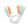 Kit de Agujas de Tejer Circulares de Plástico Multicolor Agujas para Suéter 12 Piezas (80cm)