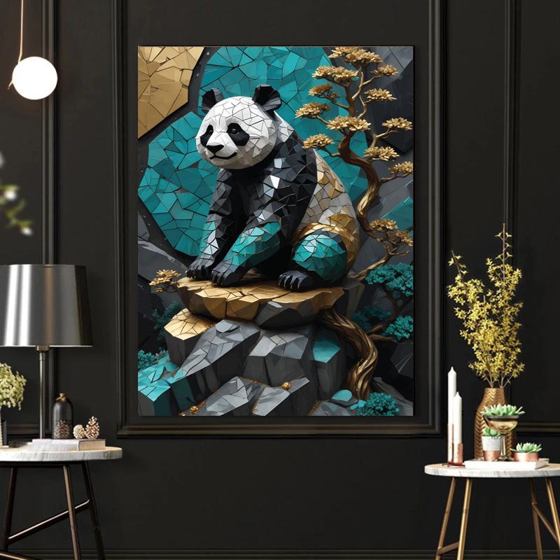 Diamond Mosaic Art PandaLionCatDragonPhoenix Animal Astronaut Racing Scenery Poster Canvas Painting Wall Art Pictures Home Decor