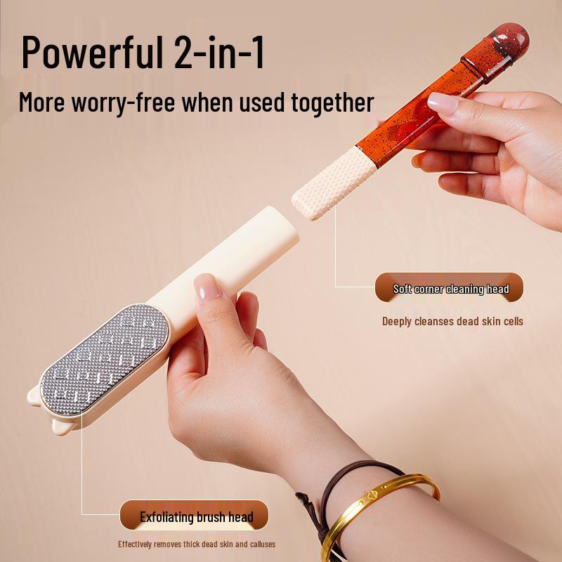 Dual Foot File: Remove Dead Skin & Calluses - Home Pedicure & Heel Scraper Tool