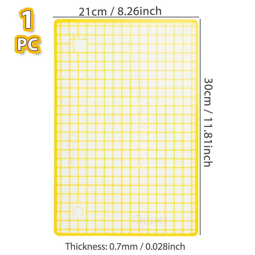 Silicone Baking Mat with Grid, Reusable Non Stick Heat Resistant Oven Liner Sheet Mat, Bakeware for Cookie, Macaron, Bread, Cake