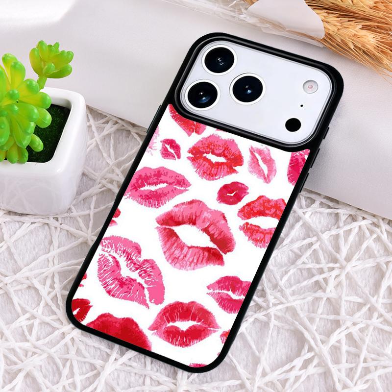 Kiss Me Red Lip Fundas Phone Case for iPhone 17 Air 16 15 11 12 14 13 Pro Max Shockproof Cover