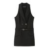 Women's clothing autumn and winter new women's clothing belt mini suit effect short dress women