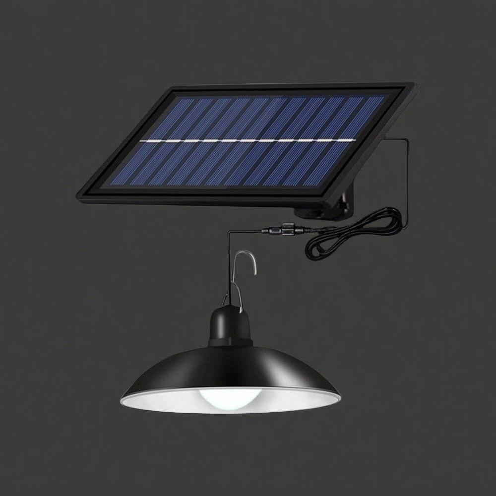Solar Powered LED Chandelier Single  Double-Head Design Solar Pendant Lights  Indoor Lighting