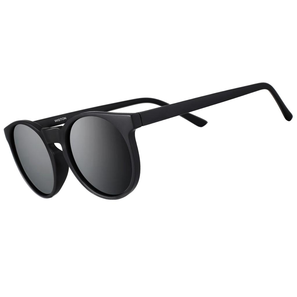 MAXJULI Round Sunglasses Women Retro Classic UV400 TR Frame Lightweight Running Lentes De Sol 8107