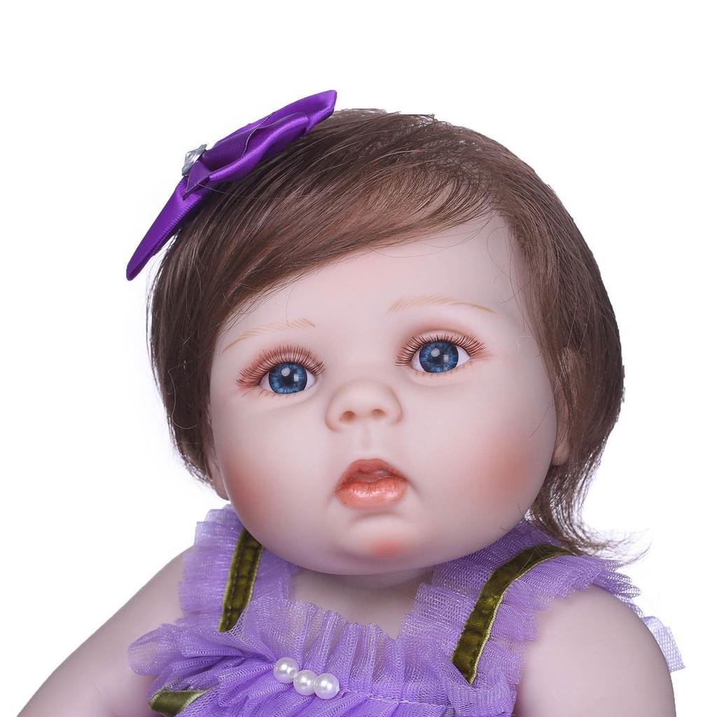 21 Inch Silicone Baby Doll Cute Lovely Newborn Baby Doll Children Play Toys Angle