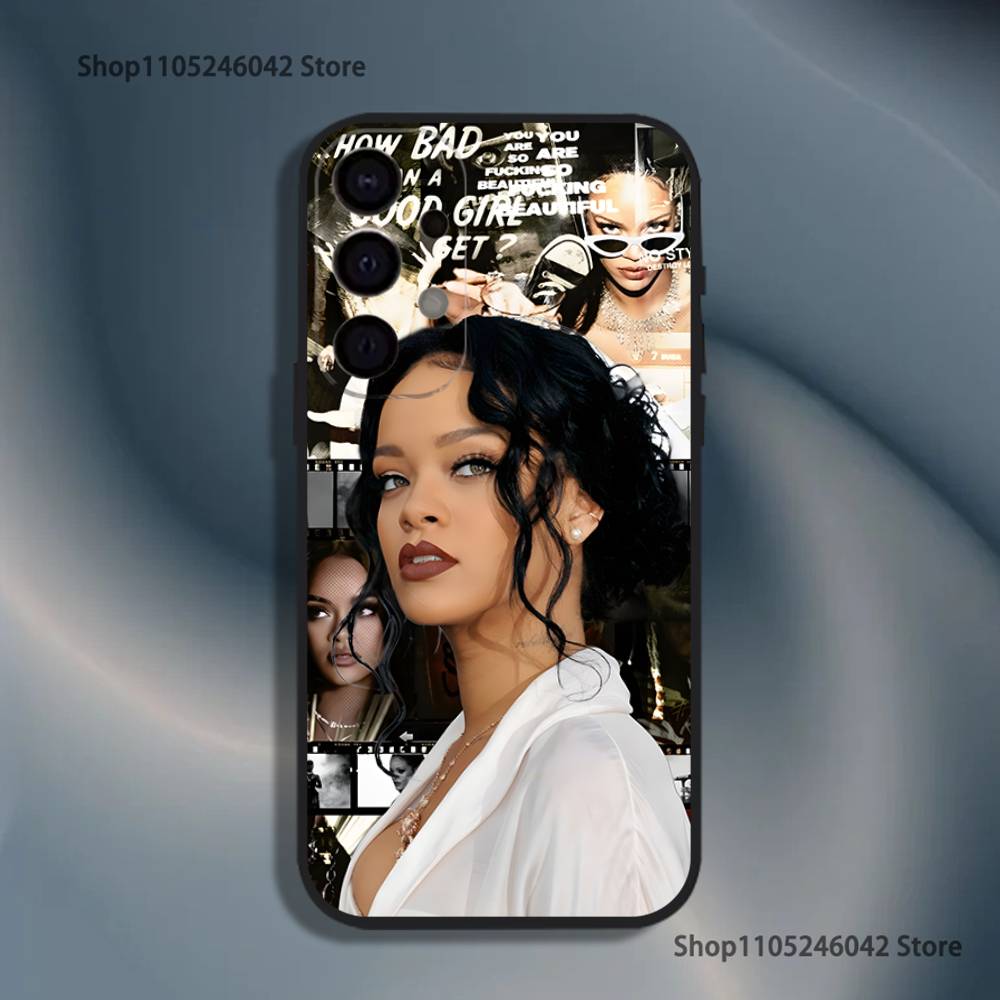 Singer R-Rihannas For Samsung S26,S25,S24,Ultra,S20,S30,Plus,S22,S23,Ultra,Plus,5G Soft TPU Cover Phone Case