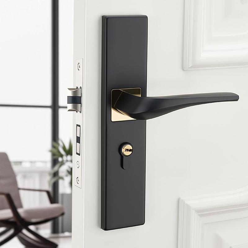 Home Universal Door Locks Bathroom Bedroom Lock Aluminum Alloy Door Handles Replacement Door Lock Durable Safety