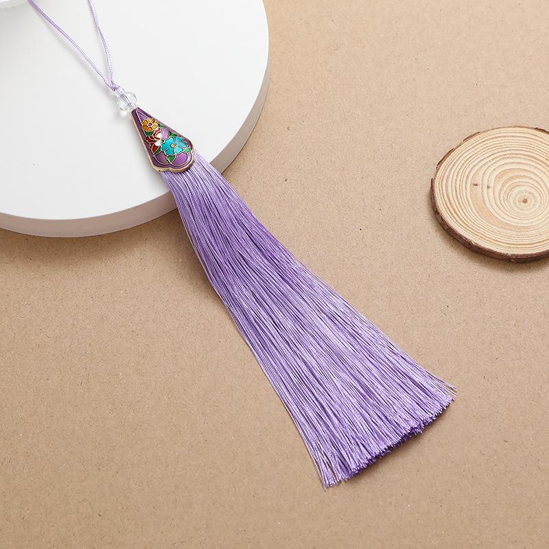 Chińskie klasyczne frędzle delikatny styl etniczny kwiat metalowa rama wisiorki DIY ozdoby rękodzielnicze breloczek dekoracja