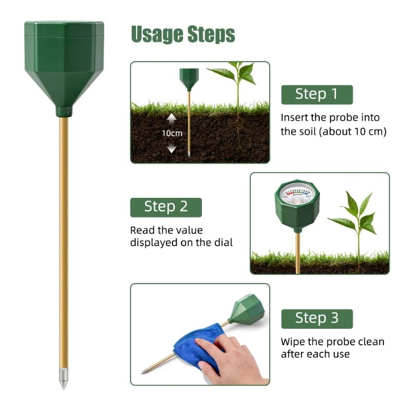 Efficient Single Pin Soil Tester Essential Tool For Garden Enthusiasts Crop Growers Indoor Outdoor Soil Moisture Meter