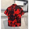 Men's Clothing Summer Fashion Vintage Print Button Up Shirt Casual Streetwear Y2K Short Sleeve Loose Tops Camisas De Hombre