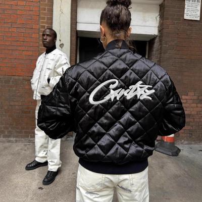 Winter Diamond Pattern Velvet Padded Jacket - Corteiz Alcatraz FW25