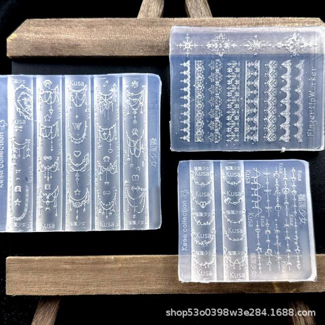 Clay Figurine Lace Silicone Mold for Nail Art and Resin Crafting