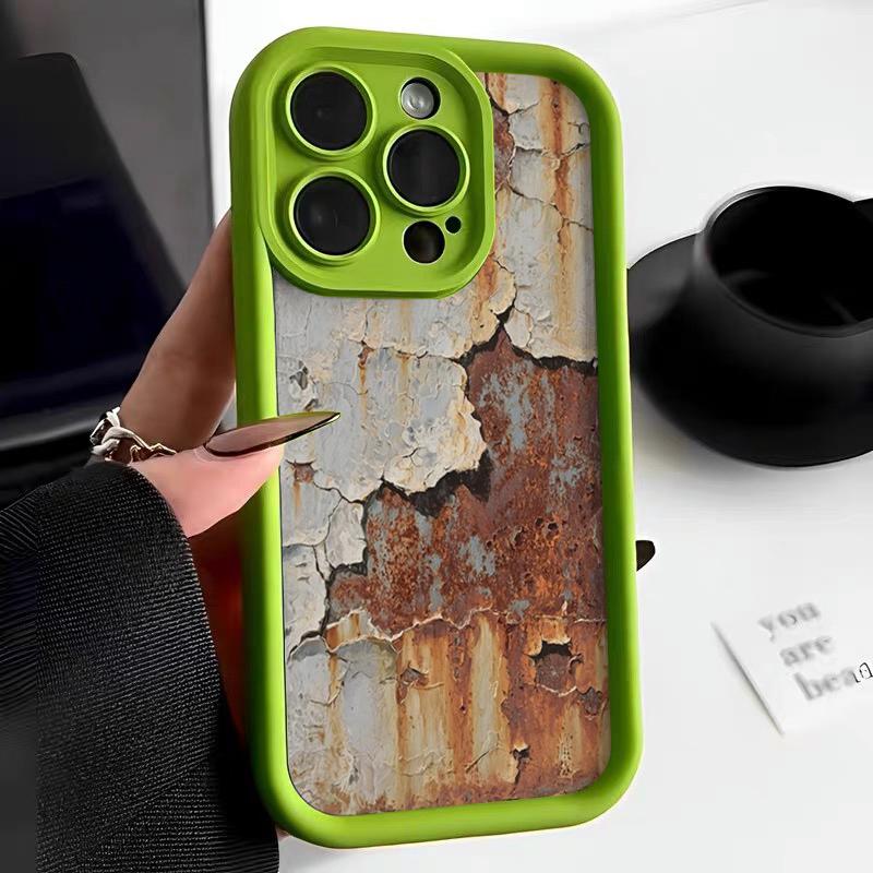 Retro Rusty Iron Phone Case For Samsung S24 S23 S22 Ultra Plus S21 A55 A54 A53 A52 A25 A15 A14 5G Soft Anti Drop Cover
