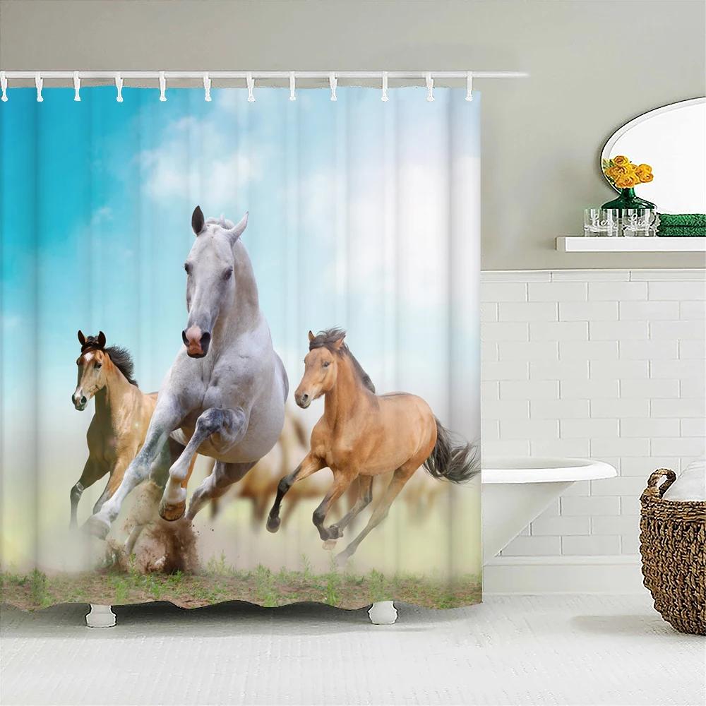 Sprchové závěsy pro kočky Koupelnový sprchový závěs Roztomilý 3D látkový sprchový závěs s háčky vtipný voděodolný sprchový závěs nebo Mat