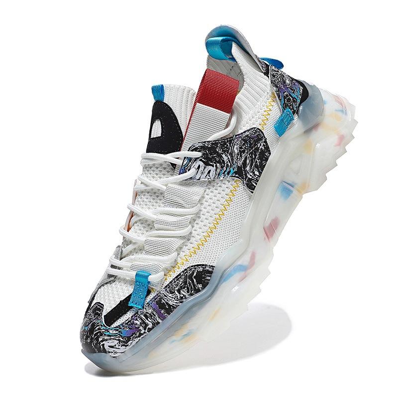 

Большой размер 2025 модные папины кроссовки дышащие сетчатые кроссовки на осень новая мужская обувь модная спортивная обувь для улицы 46