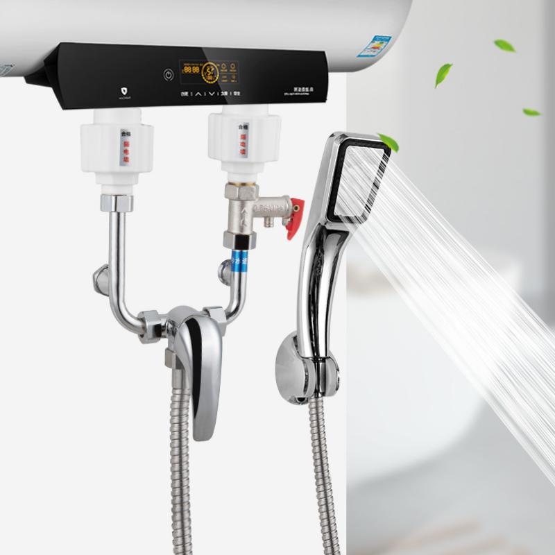 Water Heater Hot and Cold Mixing Valve Shower Faucet Bathroom U-shaped Zinc Alloy Copper Pipe Shower Mixing Valve Faucet